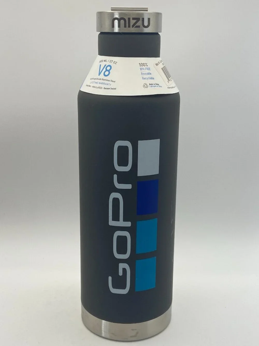 GoPro x Mizu V8 Insulated Water Bottle 27 oz / 800ml - Matte Black (NWT)